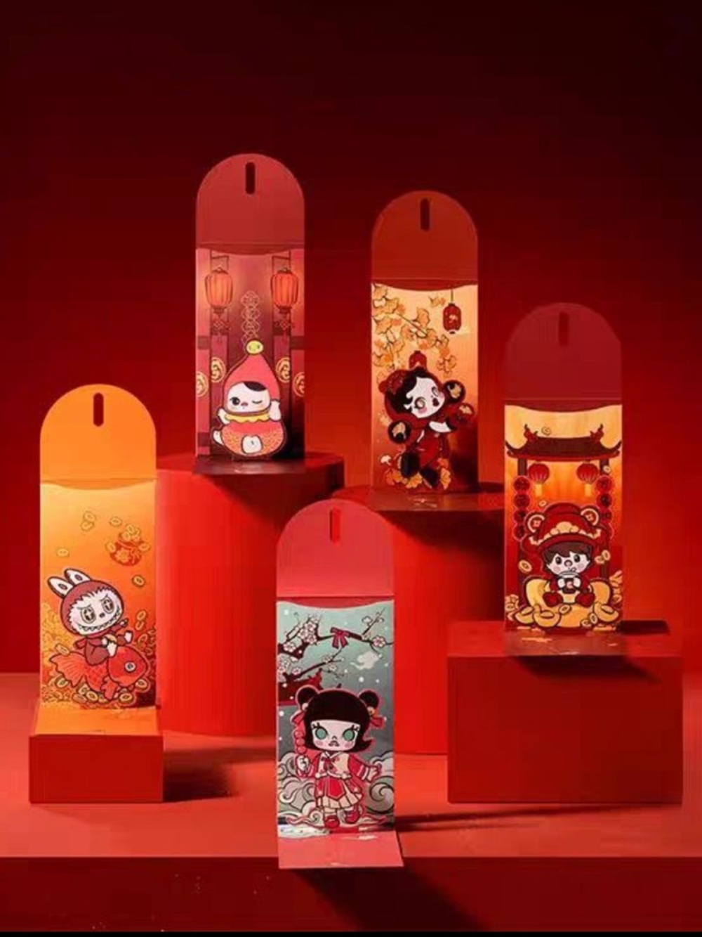 Pop Mart Chinese Snake Year Red Envelopes ~ Labubu/Pucky/Molly/Dimoo/Skull Panda